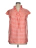 Devon Baer 100% Silk Orange Short Sleeve Silk Top Size XL - photo 1