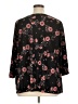 Croft & Barrow Floral Black 3/4 Sleeve Blouse Size 1X - photo 2
