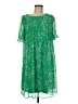 DKNY 100% Polyester Stars Green Casual Dress Size 6 - photo 1
