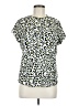 Fred David Animal Print Green Short Sleeve T-Shirt Size M - photo 1