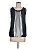 Ann Taylor 100% Polyester Blue Black Sleeveless Blouse Size M - photo 1