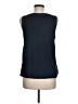 Ann Taylor 100% Polyester Blue Black Sleeveless Blouse Size M - photo 2