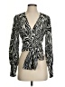 Saunders Collective Animal Print Black Long Sleeve Blouse Size 2 - photo 1