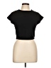Glam Black Short Sleeve Turtleneck Size L - photo 1