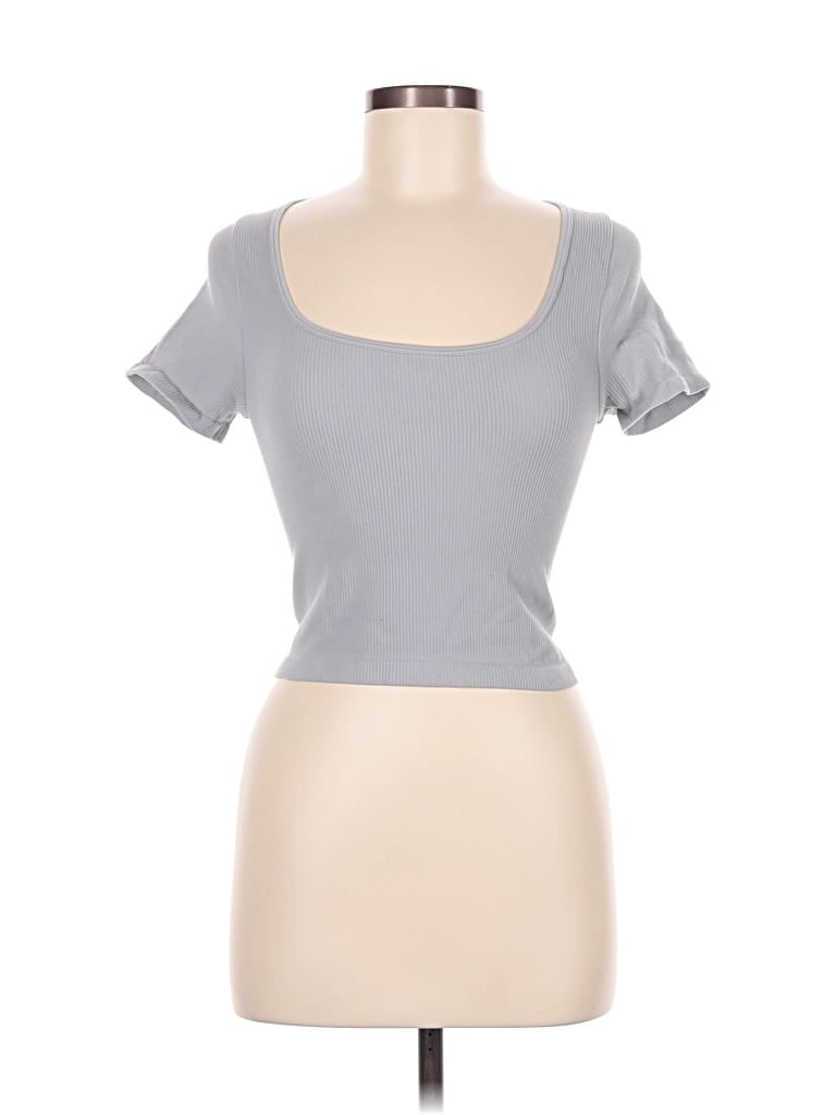Pre-owned Oqq Short Sleeve T-shirt In Gray