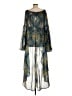 Ashley Stewart 100% Polyester Teal Blue Kimono Size 10 - 12 Plus - photo 2