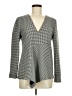 Zara Houndstooth Gray Long Sleeve Blouse Size M - photo 1