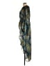 Ashley Stewart 100% Polyester Teal Blue Kimono Size 10 - 12 Plus - photo 5