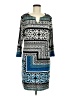 Tiana B. Print Blue Casual Dress Size M - photo 1