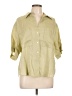 Unbranded Tan 3/4 Sleeve Button-Down Shirt Size L (estimated) - photo 1