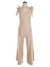 Polagram Metallic Tan Ivory Jumpsuit Size L - photo 1