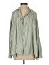 Dress Forum 100% Polyester Stripes Green Long Sleeve Blouse Size S - photo 1