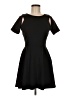 Aqua Solid Black Cocktail Dress Size M - photo 1
