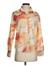 Kourt 100% Polyester Print Orange Long Sleeve Blouse Size S - photo 1