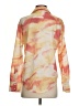 Kourt 100% Polyester Print Orange Long Sleeve Blouse Size S - photo 2