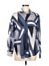 Gant Chevron-herringbone Blue Long Sleeve Button-Down Shirt Size 8 - photo 1