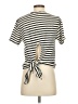 Maronie Stripes Ivory Short Sleeve Turtleneck Size S - photo 2