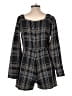 Slate & Willow Plaid Black Romper Size L - photo 2