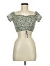 Forever 21 100% Polyester Green Yellow Short Sleeve Top Size M - photo 1