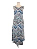 Chico's Chevron-herringbone Blue Casual Dress Size Med (1) - photo 1