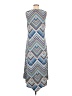 Chico's Chevron-herringbone Blue Casual Dress Size Med (1) - photo 2