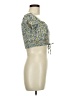 Forever 21 100% Polyester Green Yellow Short Sleeve Top Size M - photo 4