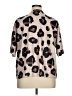 Emery Rose Animal Print Brown Short Sleeve Blouse Size 0X - photo 2