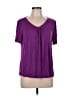 AvidLove Purple Short Sleeve Blouse Size L - photo 1