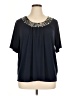 Maggie Barnes Blue Short Sleeve Blouse Size 14 (1) - photo 1