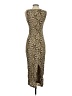 TCEC 100% Rayon Animal Print Tan Cocktail Dress Size 4 - photo 2