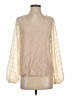 Shein Ivory Long Sleeve Blouse Size 4 - photo 1