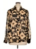 Jaeger 100% Polyester Animal Print Brown Long Sleeve Blouse Size 34 waist - photo 1