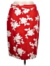 Talbots 100% Cotton Print Red Casual Skirt Size 10 - photo 1