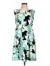 DressBarn Print Teal Cocktail Dress Size 12 (petite) - photo 1