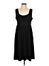 Blu Sage Solid Black Casual Dress Size L - photo 1