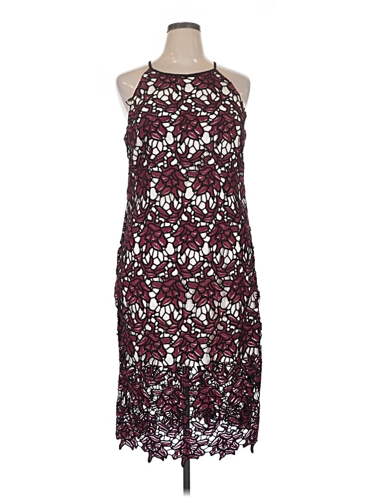 Pre-owned Solitaire Cocktail Dress In Burgundy