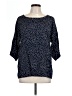 Alice Ritter Stars Blue 3/4 Sleeve Blouse Size L - photo 1
