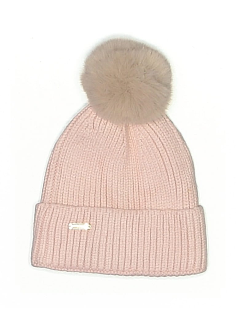 Pre-owned Steve Madden Beanie Hat In Pink