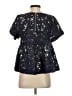 Eri + Ali Black Short Sleeve Blouse Size S - photo 2