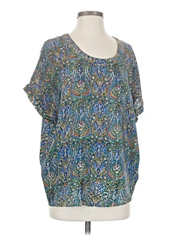 Tolani Short Sleeve Silk Top (view 1)
