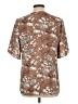 Bebonnie 100% Polyester Floral Brown Short Sleeve Blouse Size L - photo 2
