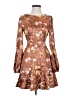 Dee Elly 100% Polyester Floral Brown Cocktail Dress Size XS - photo 1