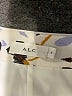 A.L.C. 100% Silk Print Ivory Silk Skirt Size 6 - photo 4