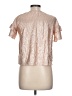Love, Fire Metallic Silver Short Sleeve Blouse Size L - photo 2
