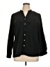 Elementz 100% Polyester Solid Black Long Sleeve Blouse Size XL - photo 1