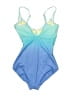 Miraclesuit x Talbots Color Block Blue One Piece Swimsuit Size 8 - photo 2