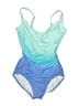 Miraclesuit x Talbots Color Block Blue One Piece Swimsuit Size 8 - photo 1