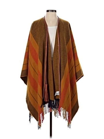 Hermès Paille Merino Wool/Cashmere Rocabar Poncho  (view 1)