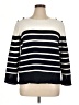 St. John Stripes White Pullover Sweater Size XL - photo 1