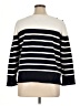 St. John Stripes White Pullover Sweater Size XL - photo 2